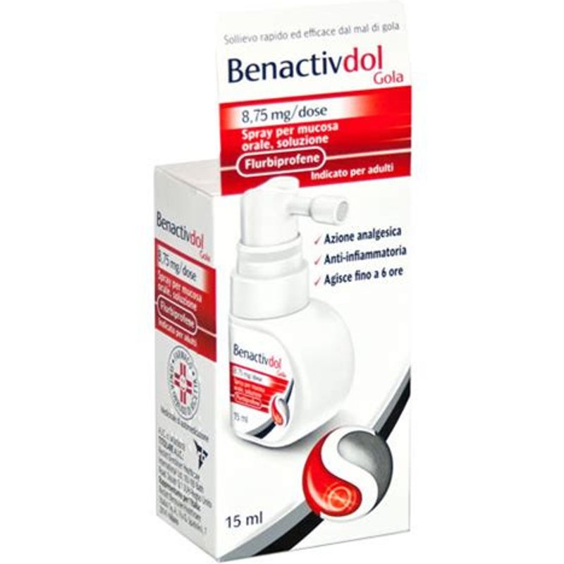 Benactivdol gola spray 15ml 8,75mg