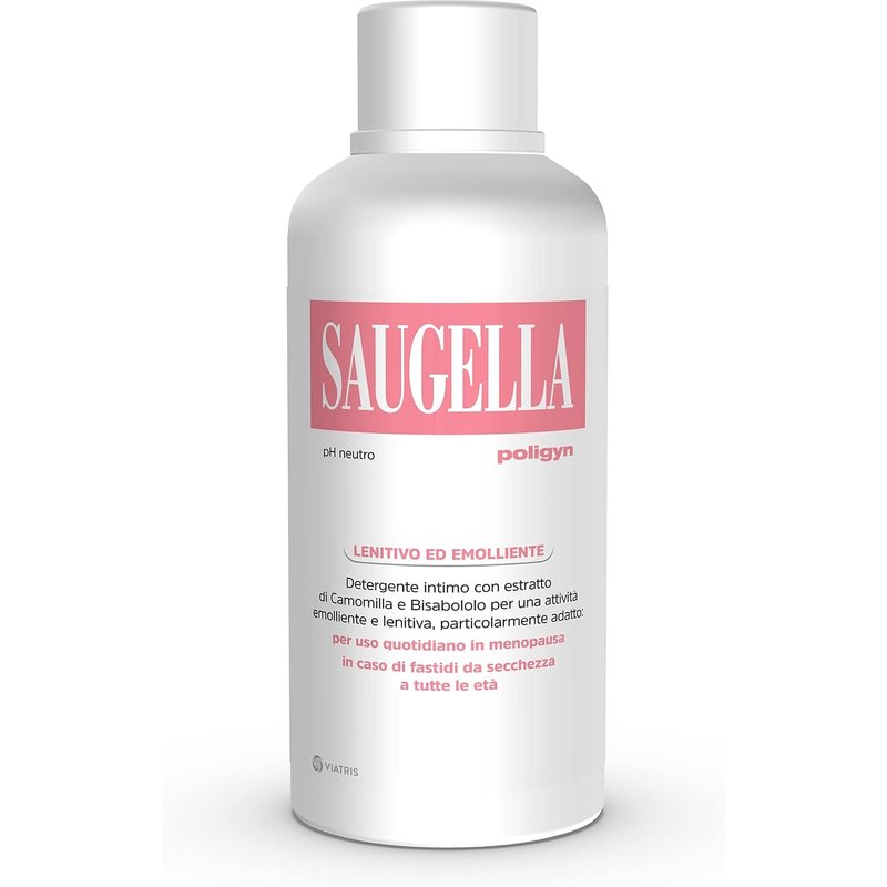 Saugella poligyn detergente intimo per donne in menopausa o con bruciore ph neutro 7.0 250 ml