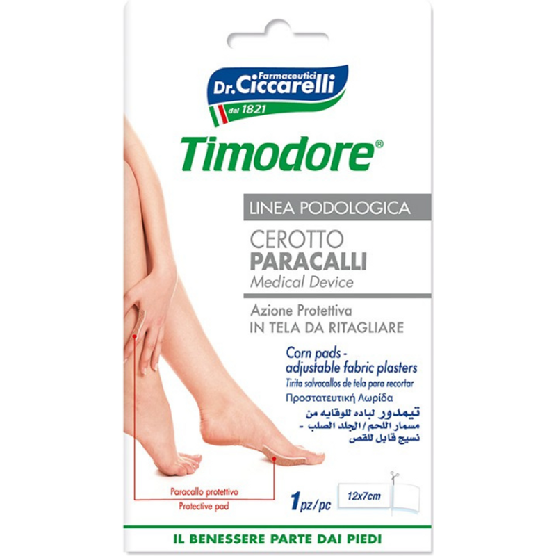 Timodore cerotto paracalli ad azione protettiva in tela da ritagliare 1 pezzo
