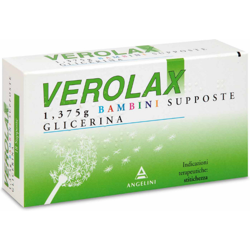 Verolax bambini 18 supposte glicerina per stitichezza 1,375g