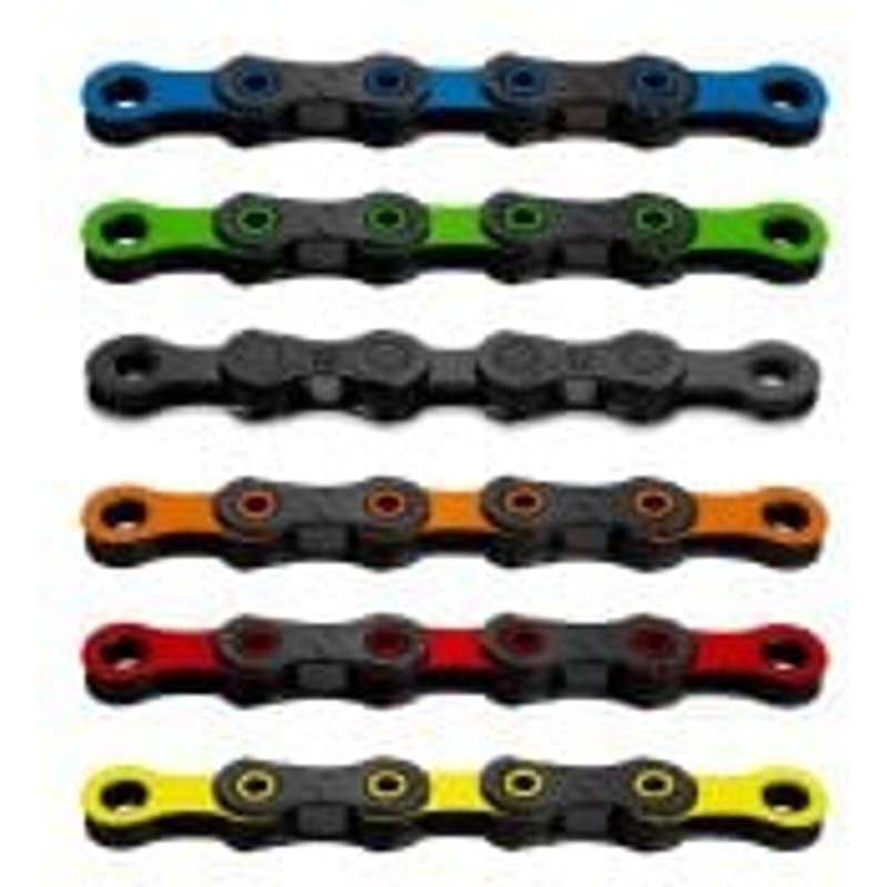 Cyclestore KMC Kmc X12 Dlc 12 Speed Chain 126L - Black/ Green | Save up to 12% with Loyalty Scheme & FREE 48hr tracked postage over £20.
