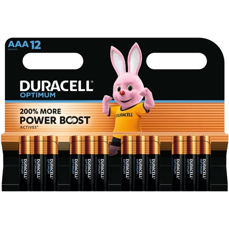 Batterij Duracell Optimum 12x AAA