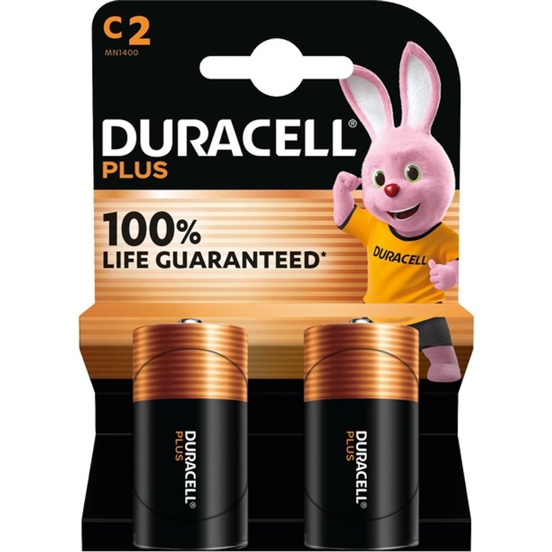 Batterij Duracell Plus 2x C