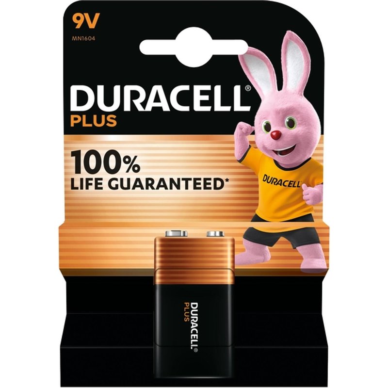 Batterij Duracell Plus 1x 9Volt
