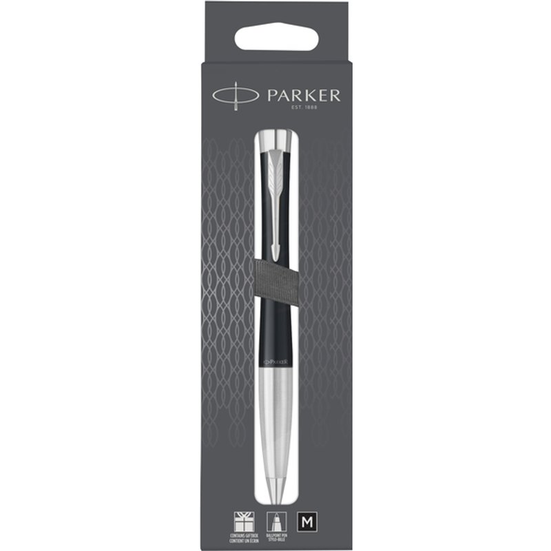 Balpen Parker Urban twist matt black CT medium blister à 1 stuk