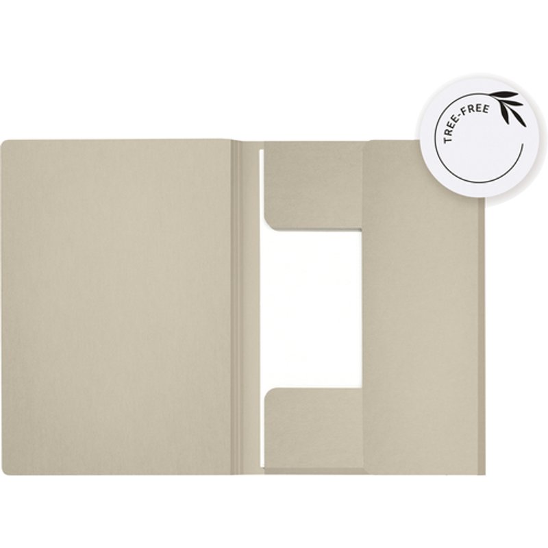Dossiermap Djois Secolor Tree-Free A4 3 kleppen 226gr beige