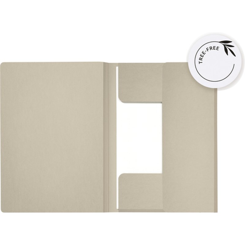 Dossiermap Djois Secolor Tree-Free folio 3 kleppen 226gr beige
