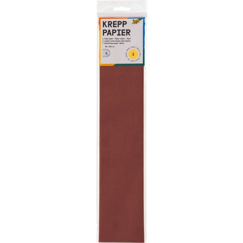 Crêpepapier Folia 250x50cm nr161 kastanjebruin