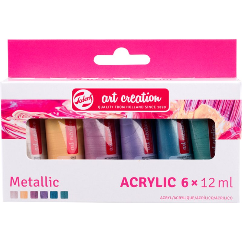 Acrylverf Talens Art Creation metallic assorti 6 tubes à 12ml