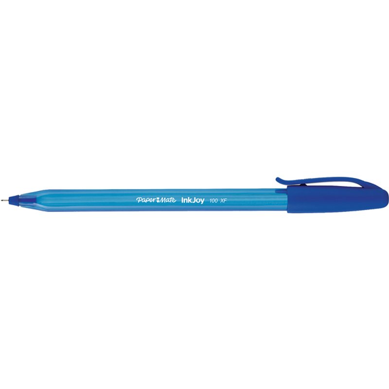 Balpen Paper Mate Inkjoy 100 ultrafijn blauw