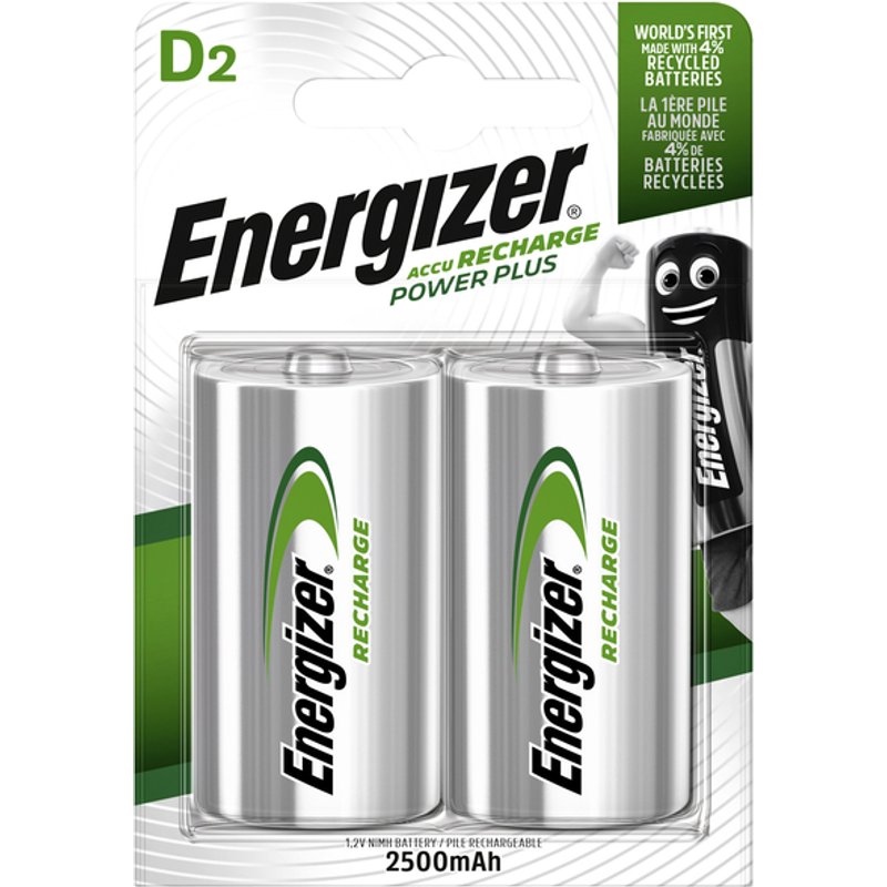 Batterij oplaadbaar Energizer 2x D 2500mAh