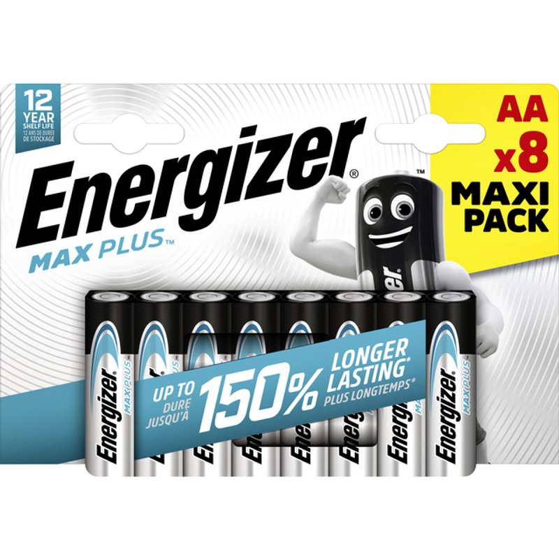 Batterij Energizer Max Plus 8xAA alkaline
