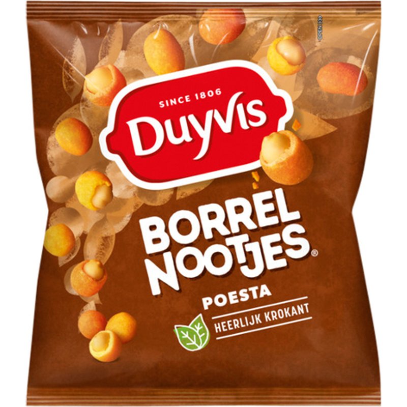 Borrelnootjes Duyvis poesta zak 275gr