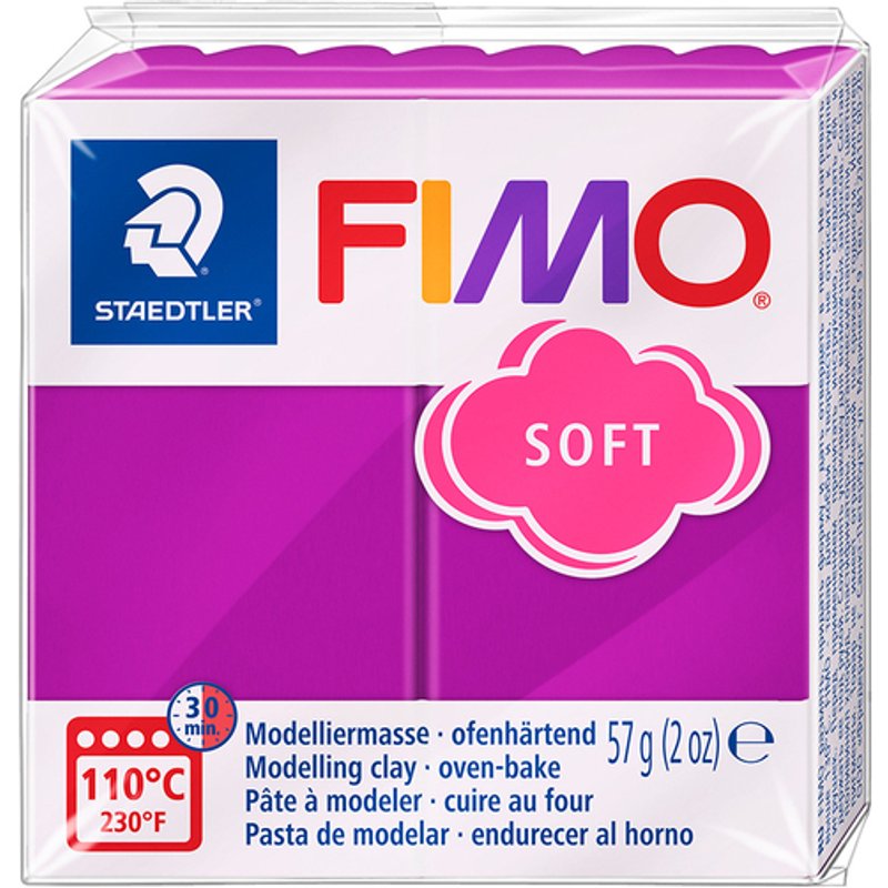 Boetseerklei Fimo soft 57 gram purperviolet