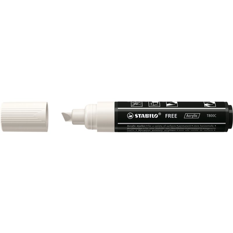 Acrylmarker STABILO Free Acrylic T800C wit