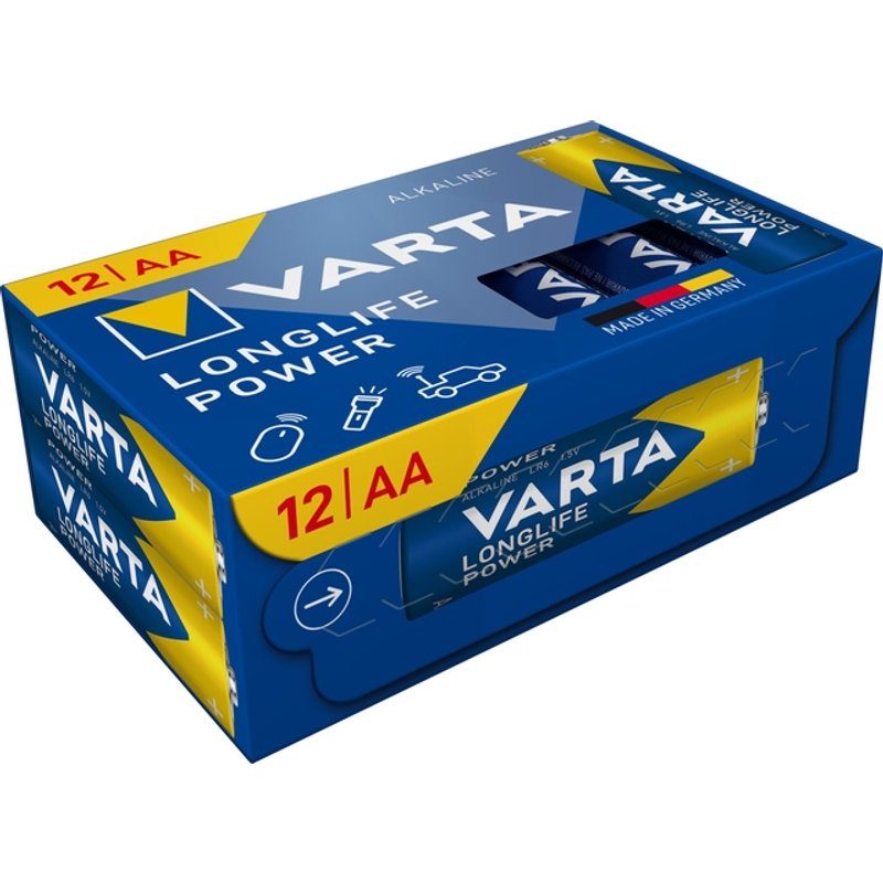 Batterij VARTA Longlife Power 12x AA