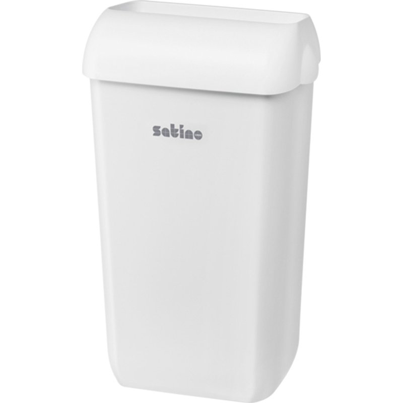 Afvalbak Satino open inworp 23 liter wit 332580