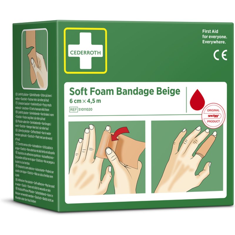 Bandage Cederroth Soft Foam 6cmx4,5m beige