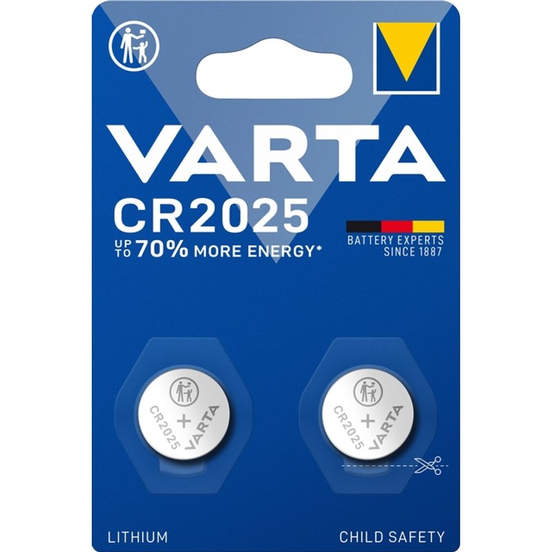 Batterij VARTA knoopcel 2x CR2025 lithium
