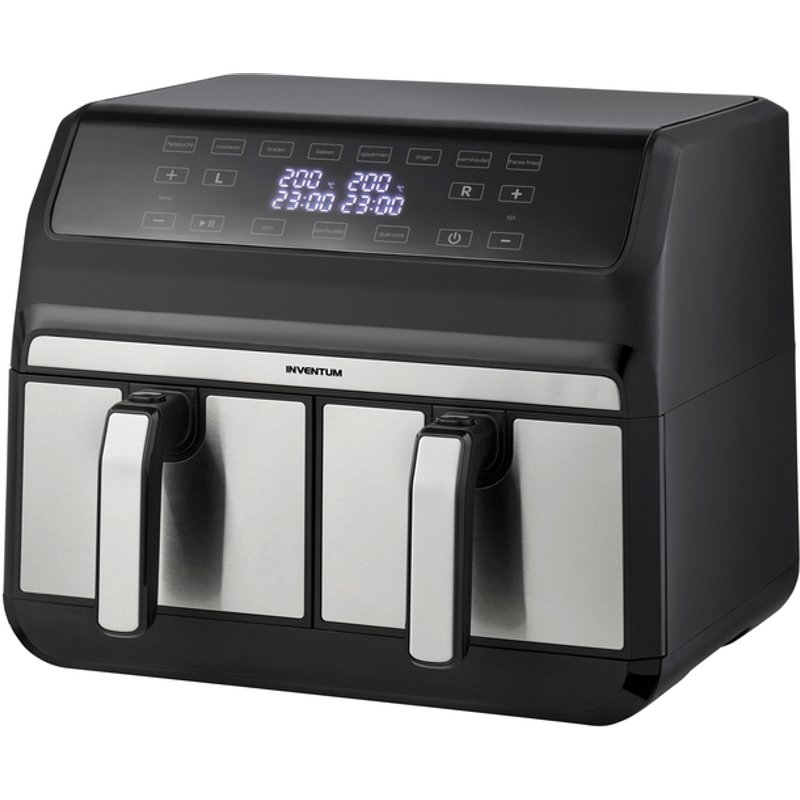 Airfryer Inventum 2 x 4 liter 1700 watt zwart/rvs