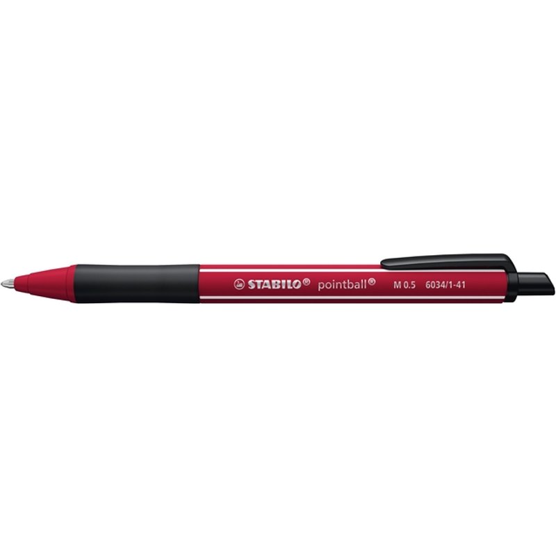 Balpen STABILO pointball Wildflower medium bordeaux