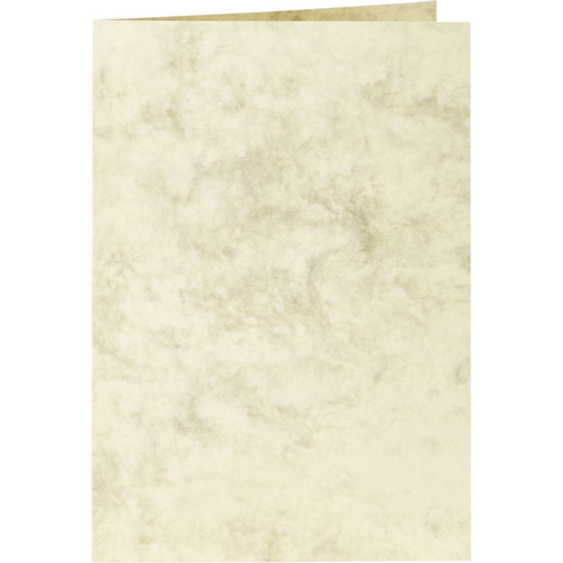Correspondentiekaart Papicolor dubbel 105x148mm marmer ivoor pak à 6 stuks
