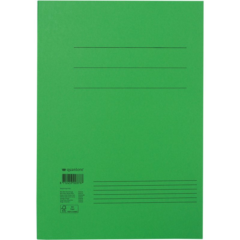 Dossiermap Quantore folio 300gr groen