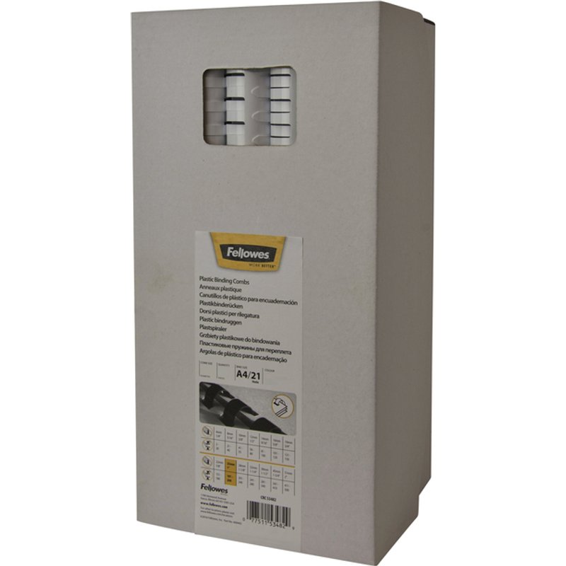 Bindrug Fellowes 8mm 21rings A4 blauw 100 stuks