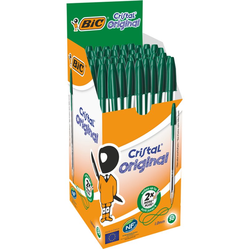 Balpen Bic Cristal medium groen