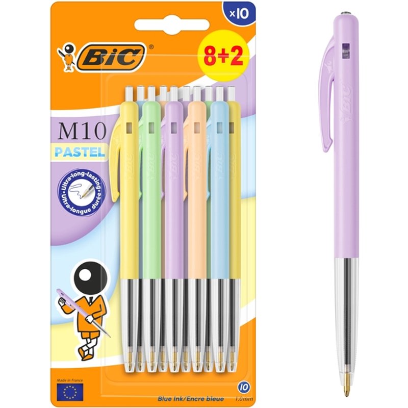 Balpen Bic M10 Colors Limited Edition medium assorti 8+2 gratis
