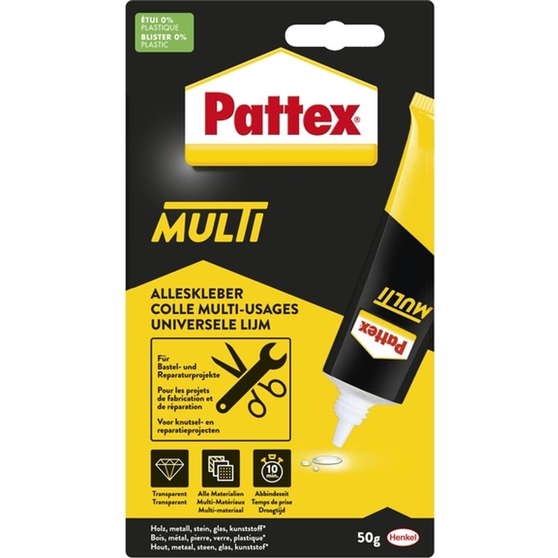 Alleslijm Pattex Multi tube 50gram op blister