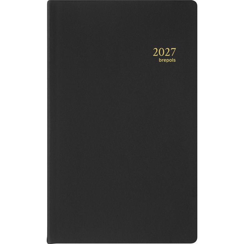 Agenda 2027 Brepols Breform Seta 1dag/1pagina zwart