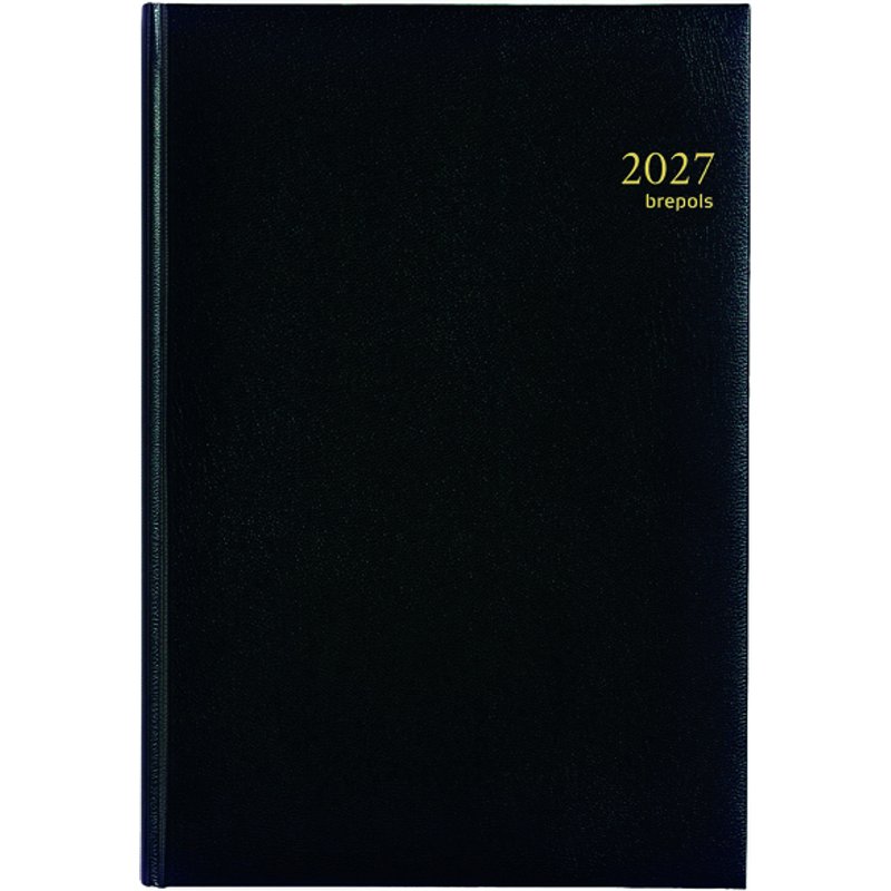 Agenda 2027 Brepols Omega Lima 7dag/2pagina's zwart