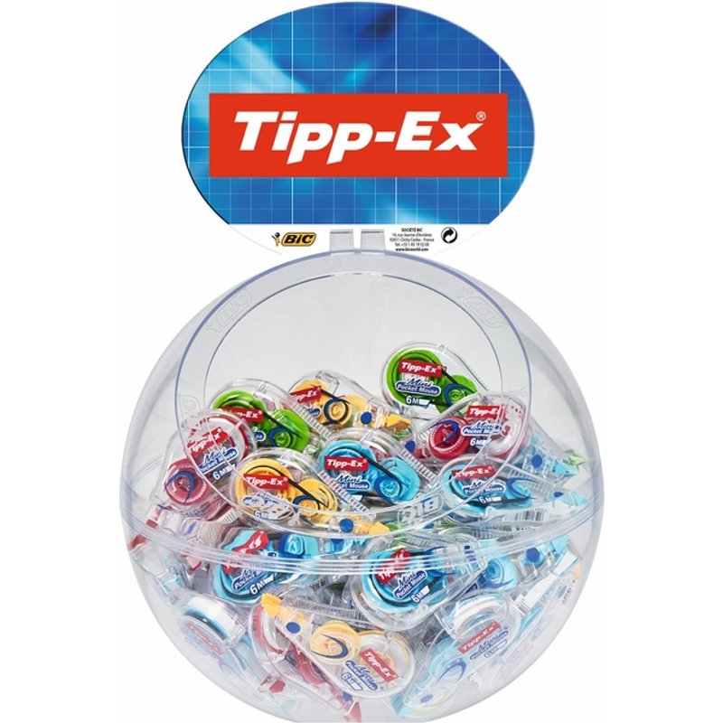 Correctieroller Tipp-ex mini pocket mouse 5mmx6m display à 30 +10 stuks gratis