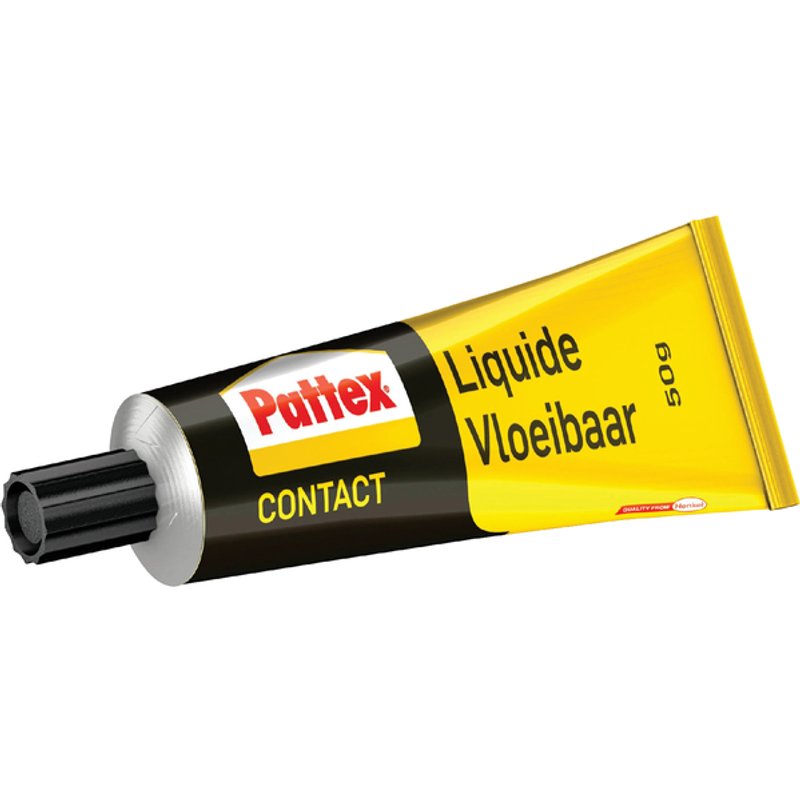 Contactlijm vloeibaar Pattex tube 50 gram op blister