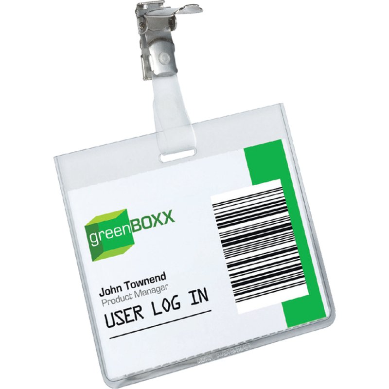 Badge Durable 8003 met clip liggend gesloten 60x90mm