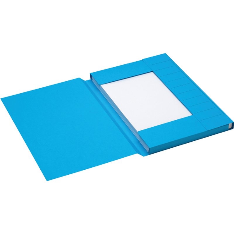 Dossiermap Secolor folio 3 klep 100% gerecycled karton 250 gr blauw