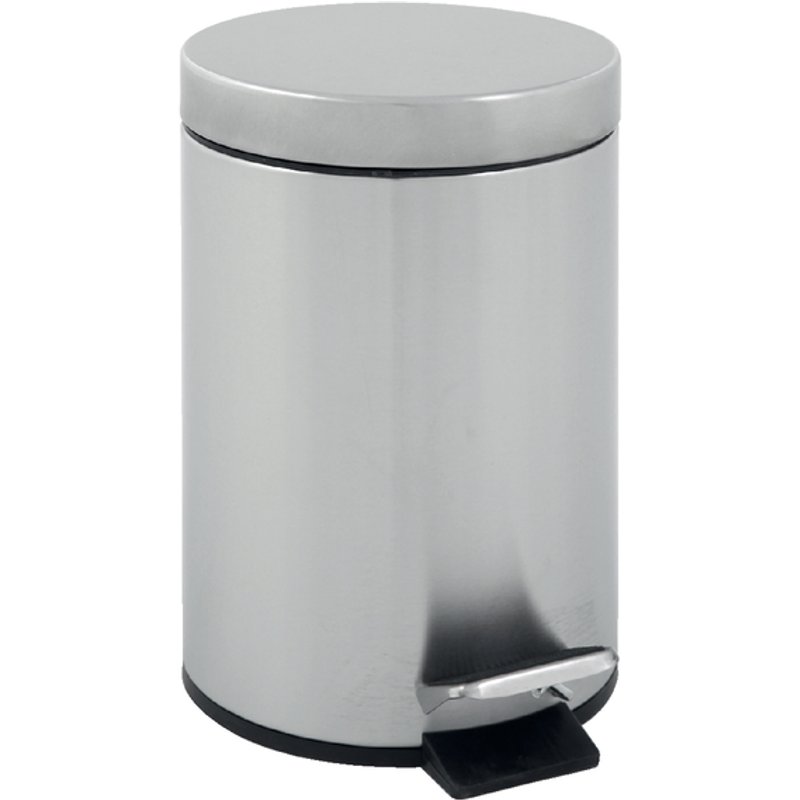 Afvalbak pedaalemmer RVS mat rond 5 liter