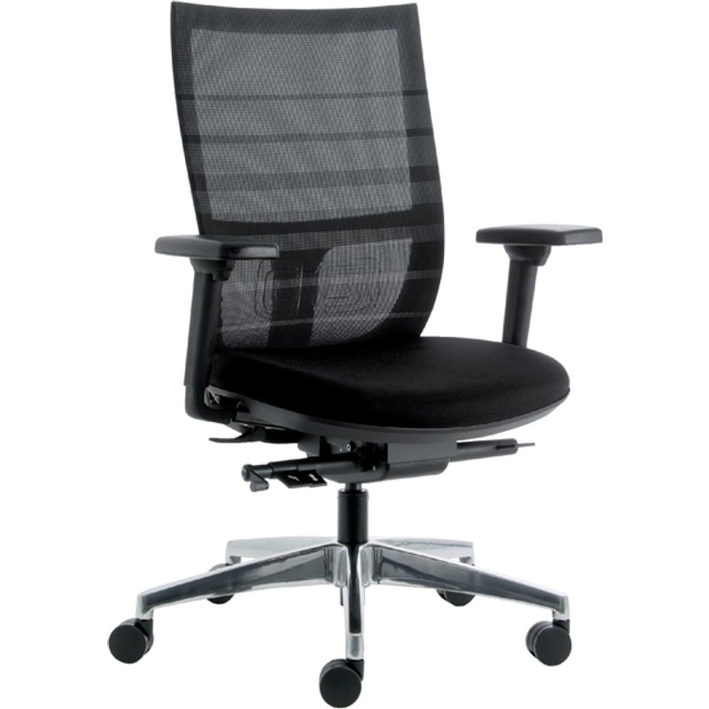 Bureaustoel Euroseats Curve Deluxe zwart