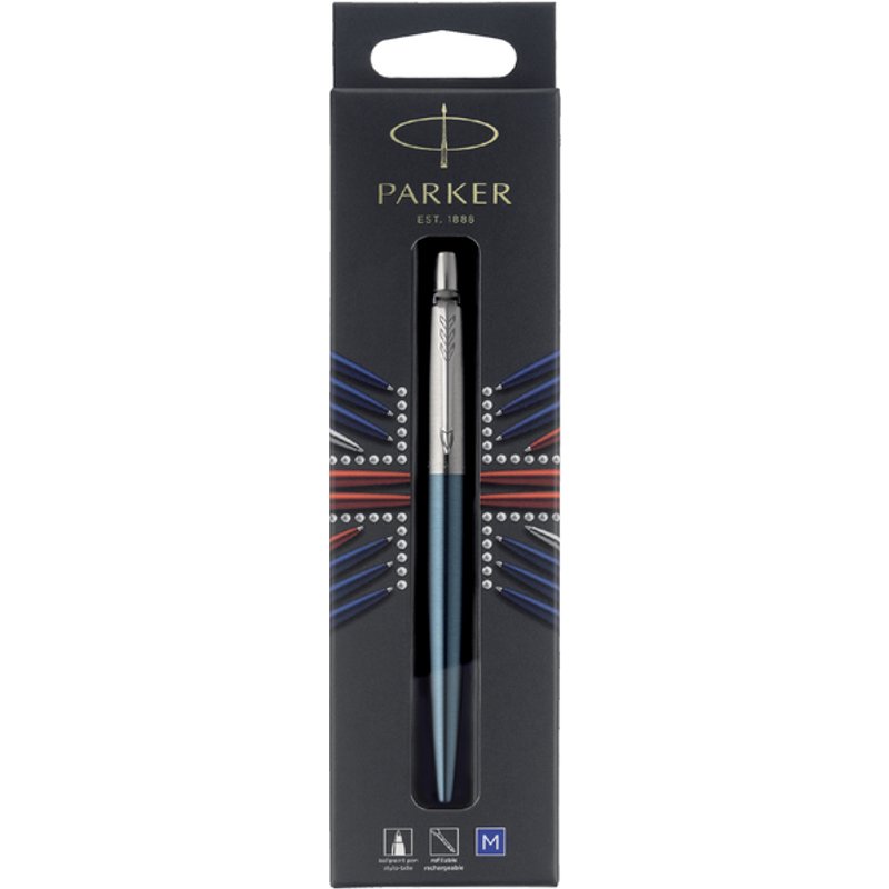 Balpen Parker Jotter Waterloo blue CT medium blister à 1 stuk