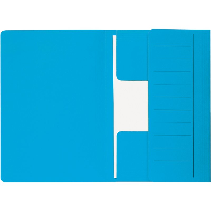 Dossiermap Secolor Mammoet folio 3 kleppen 270gr blauw