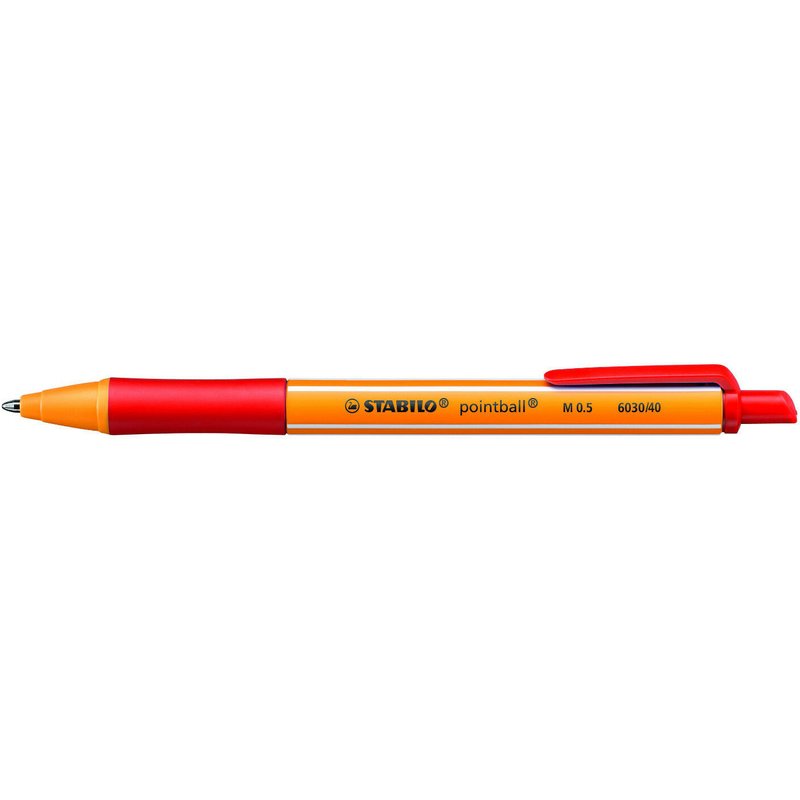 Balpen STABILO pointball 6030/40 medium rood