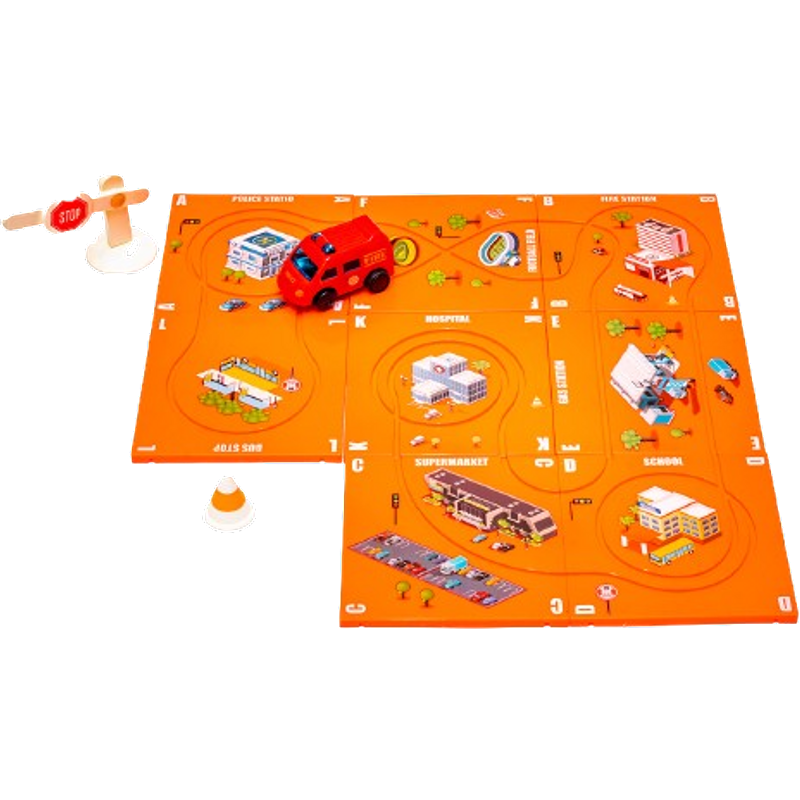 Hamleys Magnetic Puzzle Track With Yellow Bus 11 Pieces