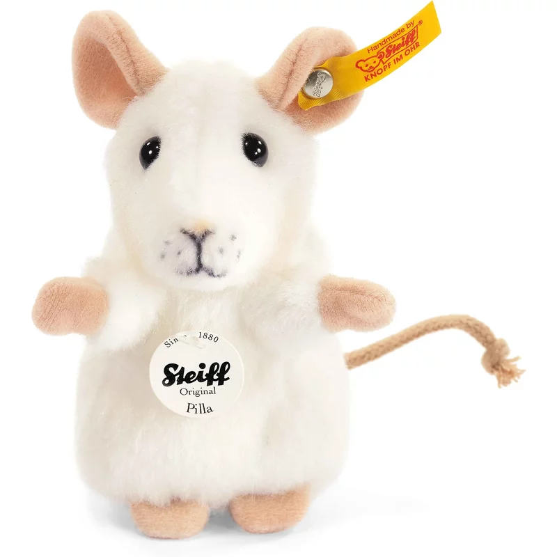 Steiff White Pilla Mouse Soft Toy