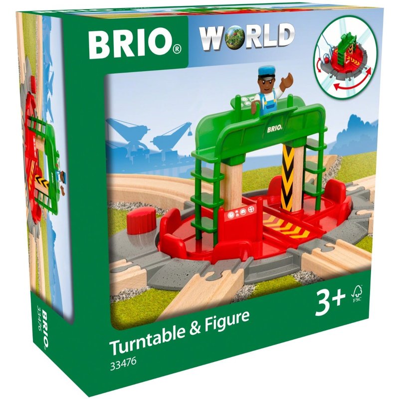 Brio World Railway Track - Turntable & Figure