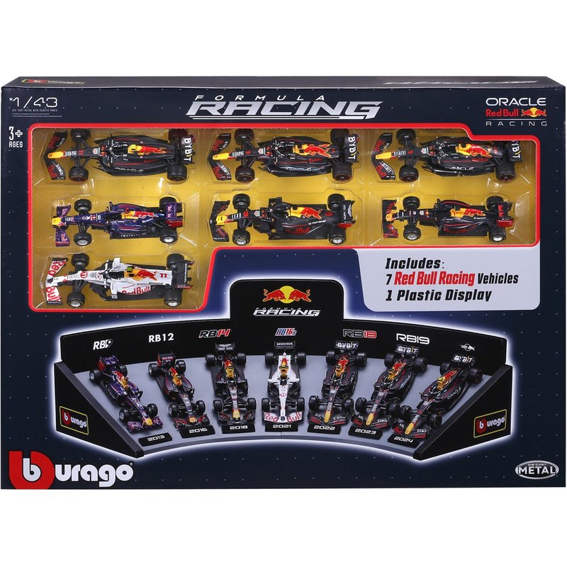 1:43 F1 Red Bull Racing Deluxe Gift Set With Display Stand