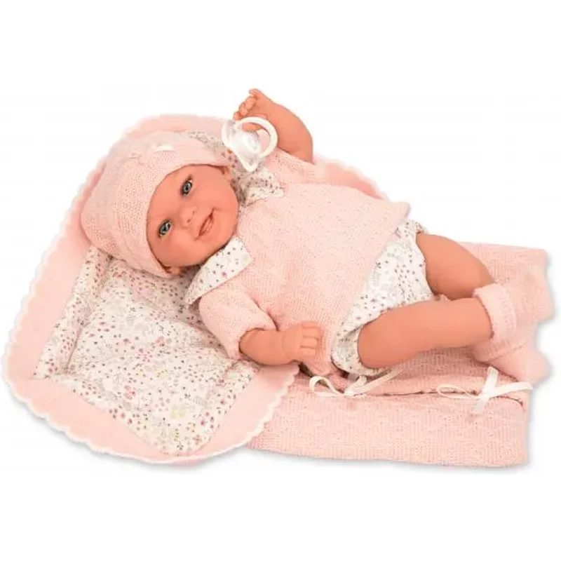 Baby Arias Doll with Pink Blanket (35cm)