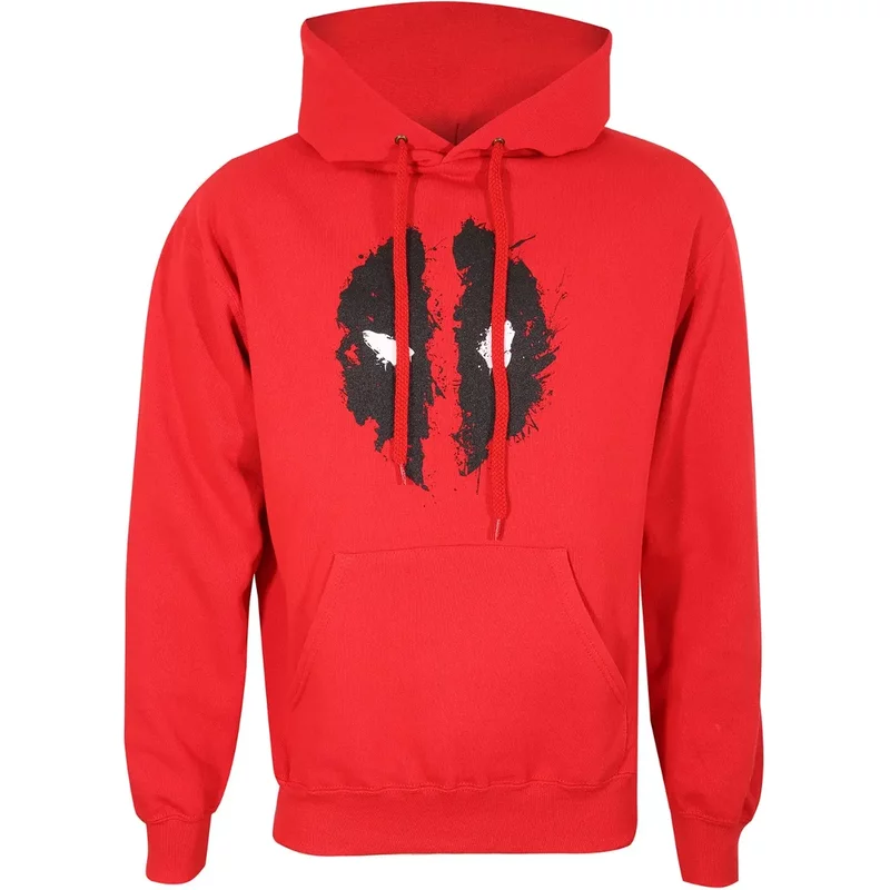 Deadpool Mask Splatter Mens Hoody Small