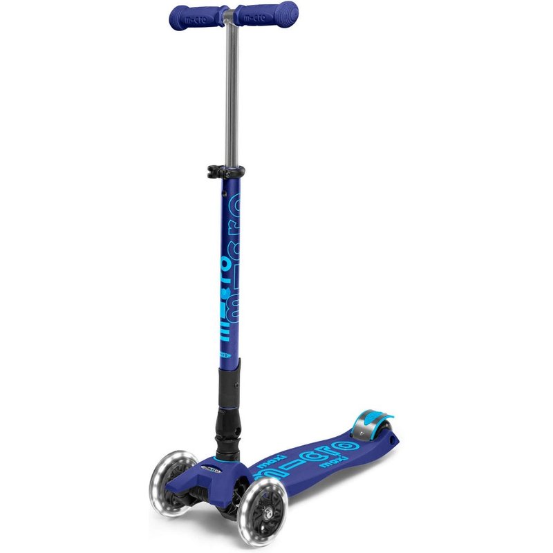 Micro Scooters Maxi Deluxe Foldable LED Navy