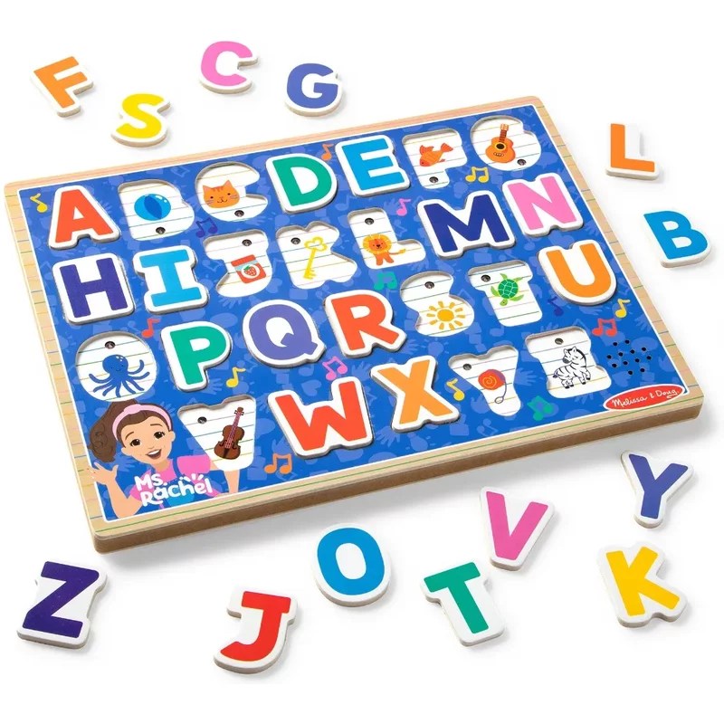 Melissa & Doug Ms Rachel Wooden Alphabet Sound Puzzle